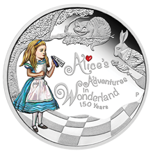 愛麗絲夢遊仙境150周年紀念彩色精鑄銀幣