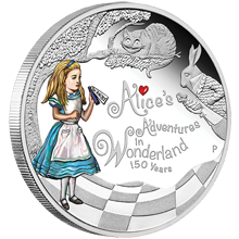 愛麗絲夢遊仙境150周年紀念彩色精鑄銀幣
